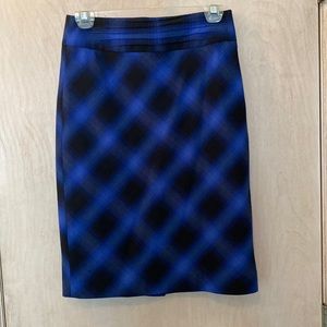 The Limited Blue Black Plaid skirt